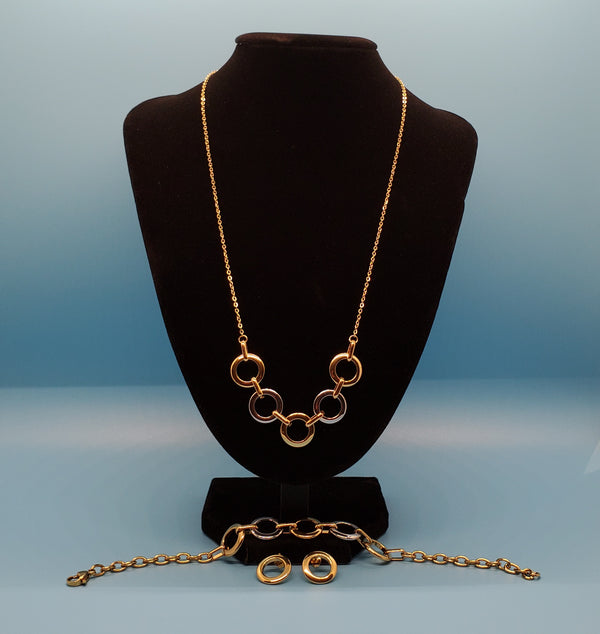 Conjunto de aros (Cadena, pulsera y aretes)