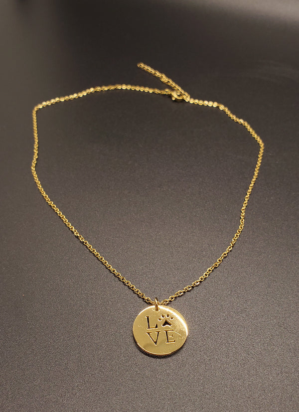 Cadena con medalla Love