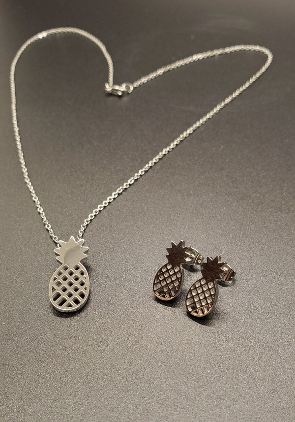 Cadena con piña & aretes