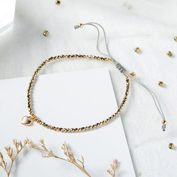 Pulsera Romántica de Piedritas Ajustable - Silver