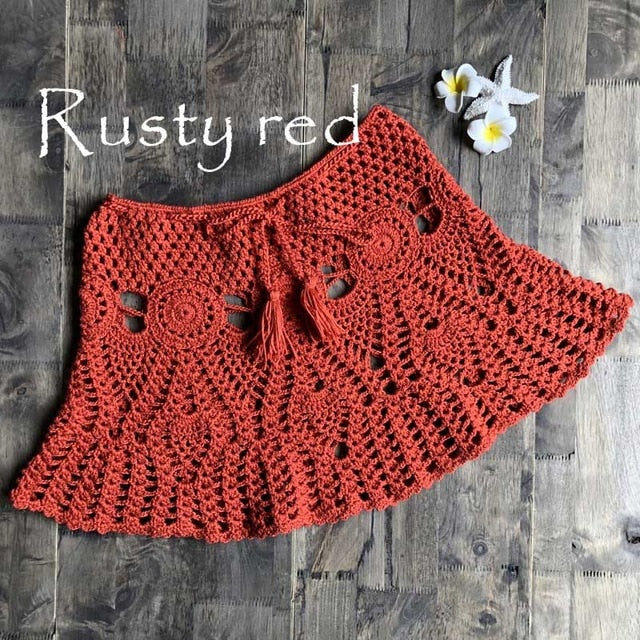 Sexy Crochet Tassel Beach Skirt