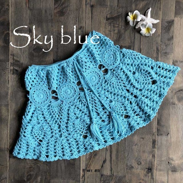 Sexy Crochet Tassel Beach Skirt