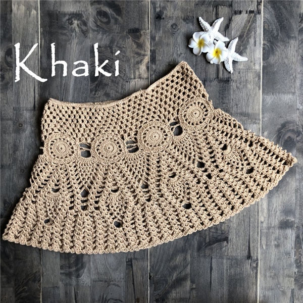 Sexy Crochet Tassel Beach Skirt