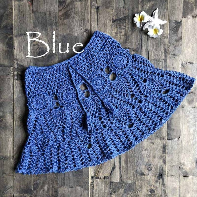 Sexy Crochet Tassel Beach Skirt