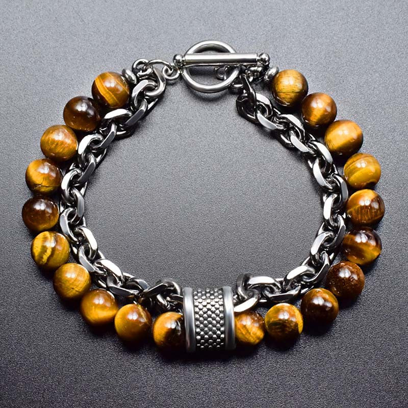 Pulsera ojo de tigre - Stainless Steel